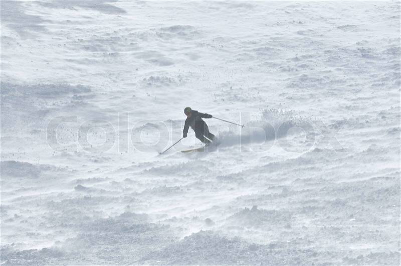 Winter sport people on snow, stock photo
