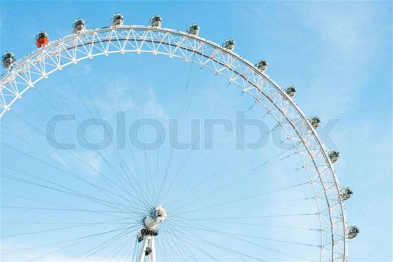 The eye Symbol of London. Blue sky , stock photo