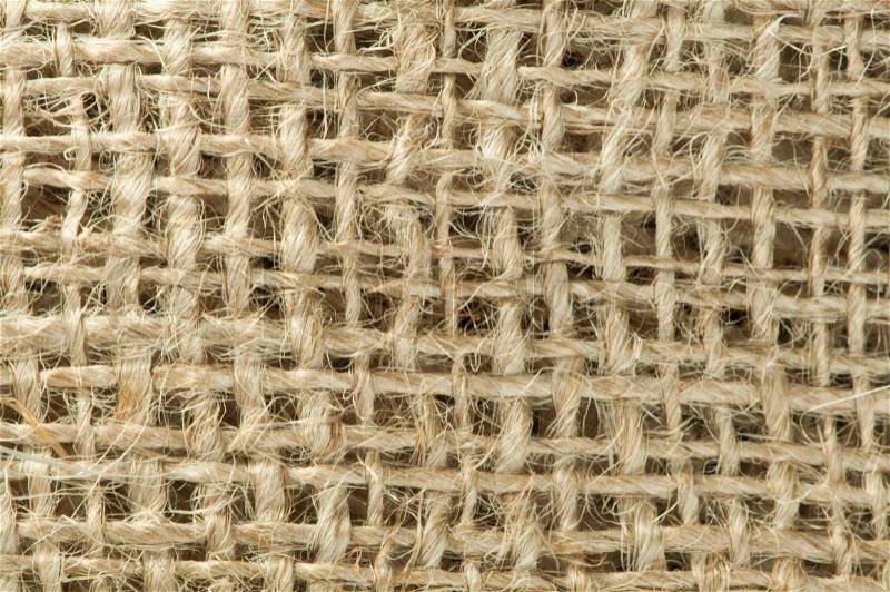 Burlap background. Very close up burlap textiles, stock photo