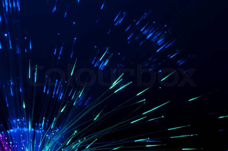Multicolored optical fibers, stock photo