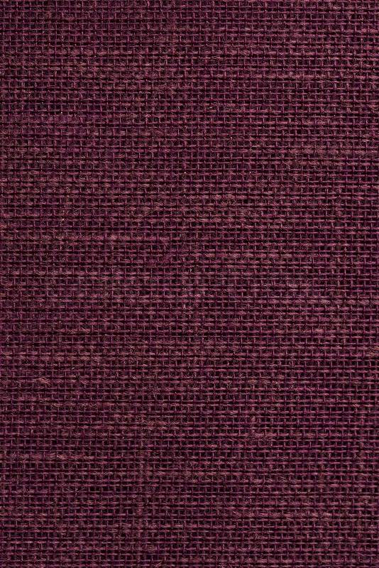 Closeup detail of purple fabric background, stock photo