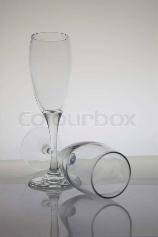 Empty glass isolated on white, stock photo