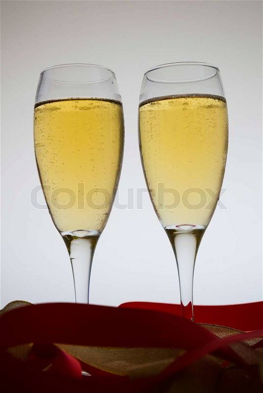 Two glass of wine in party, stock photo