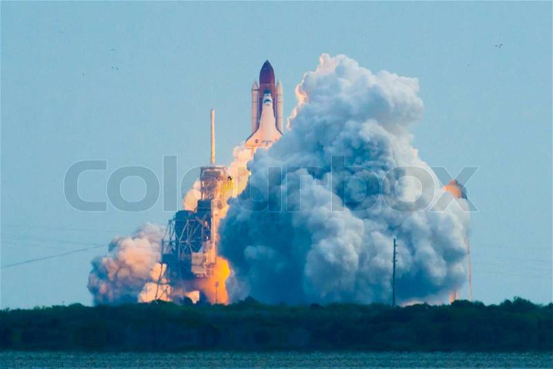 Launch of Endeavour STS134, Cape Canaveral, Brevard County, Florida, USA, stock photo