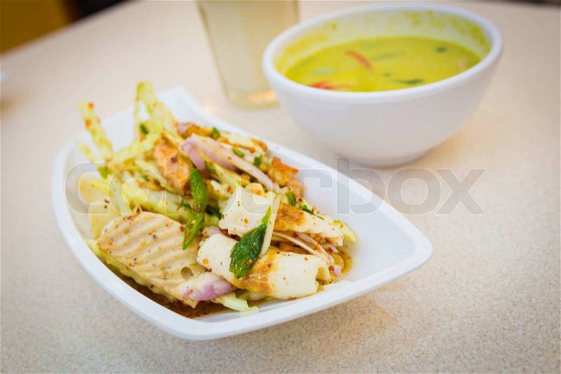 Thailand spicy food spicy salad, stock photo