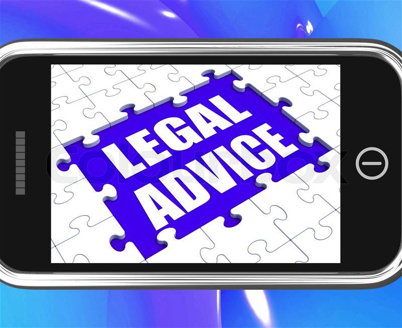 Legal Advice Tablet Showing Expert Or Lawyer Assistance Online, stock photo