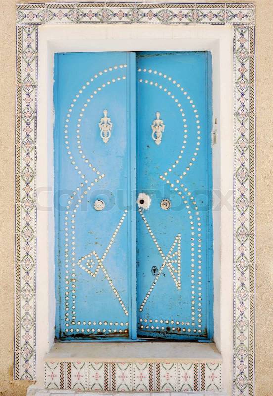 Oriental architecture design and style at beautifu tunis, stock photo