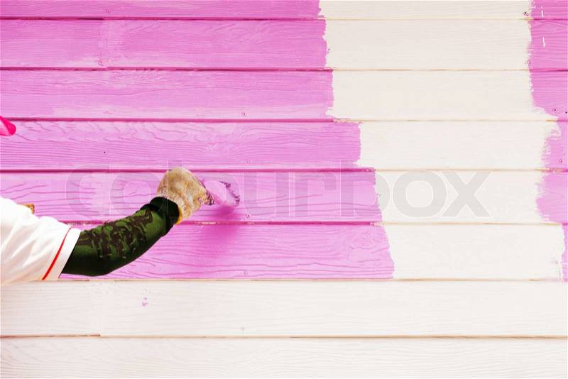 Pink color painting wall, stock photo