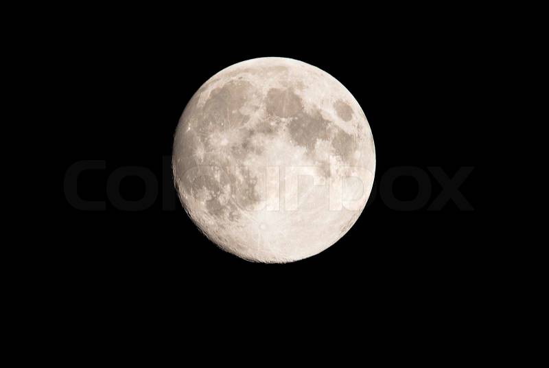 Romantic full moon in the night sky, stock photo