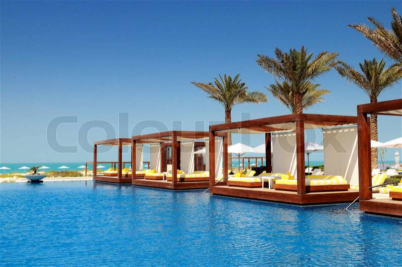Luxury place resort and spa for vacations, stock photo