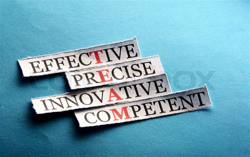 Team acronym in business concept, words on cut paper hard light, stock photo