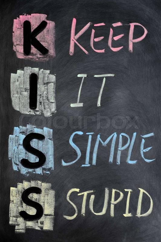 Kiss Acronym Written In Colorful Chalk Stock Image Colourbox