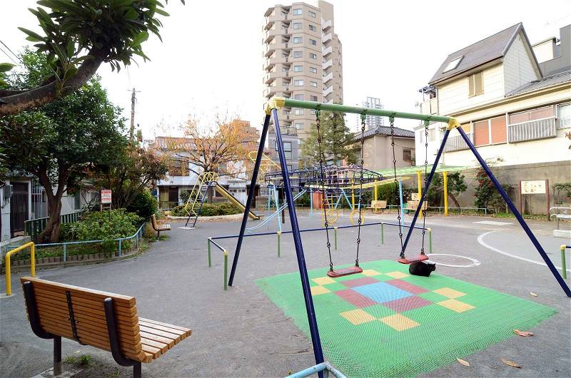 Children playground in the Tokyo city, Japan, stock photo