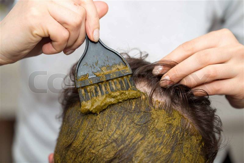 Hair coloring, stock photo