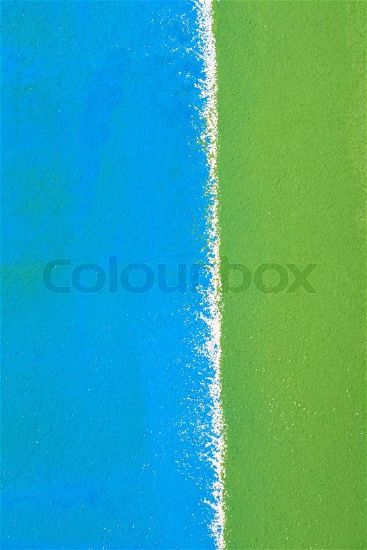 Paint wall color background blue green real texture isolated on white with copy space, stock photo