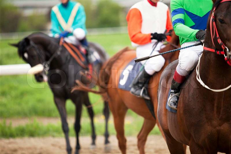 Horse racing, stock photo