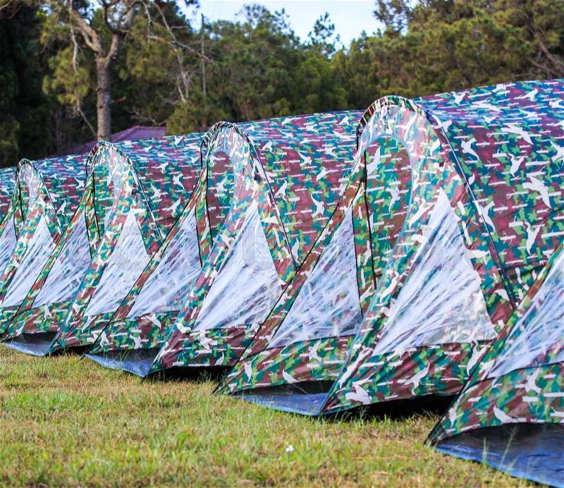 Tent camp, stock photo