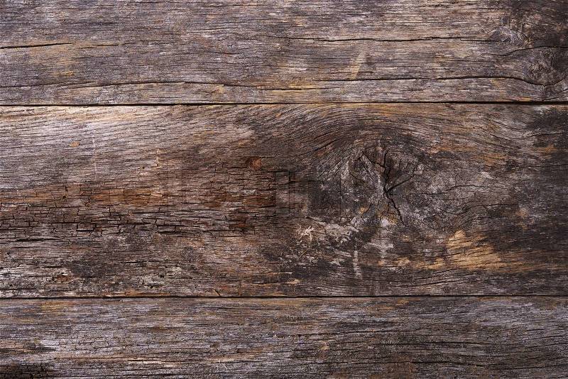 Aged Wood Backdrop. Old Reclaimed Wood Plank Closeup, stock photo