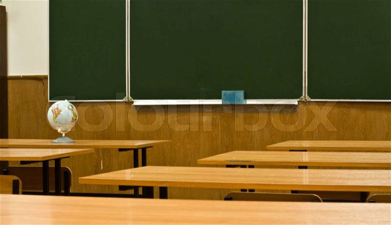 Class room for studies at school, stock photo