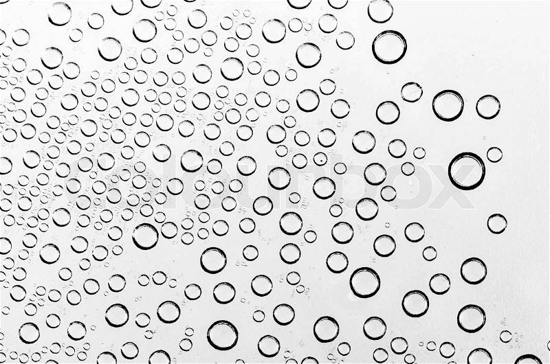 Water drop on black and white background (Process dark black and white style pictures), stock photo