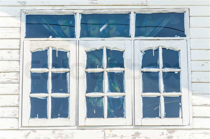 Old wood window, stock photo