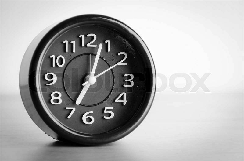 Clock process old vintage black and white style pictures, stock photo