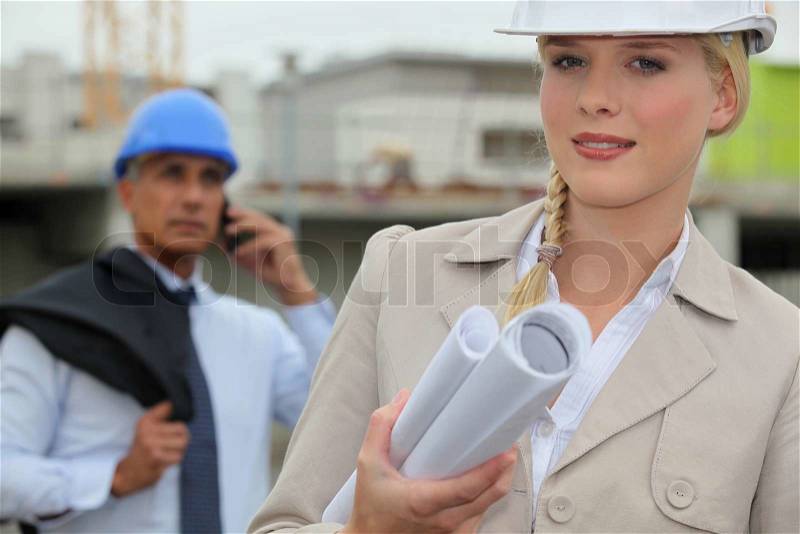 Construction managers, stock photo