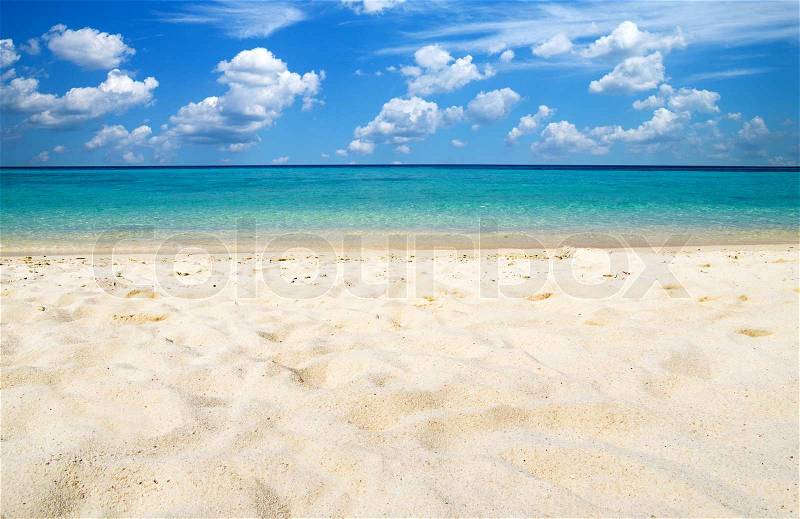 Beach and tropical sea, stock photo