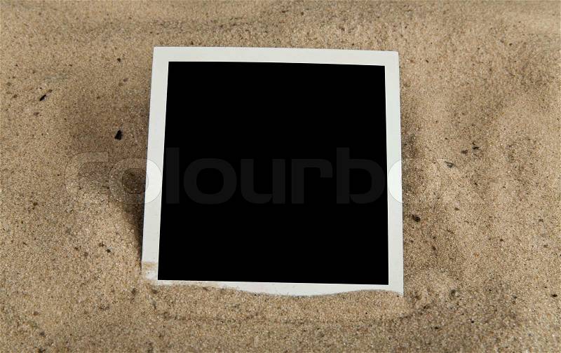 Picture on sand as a background, stock photo