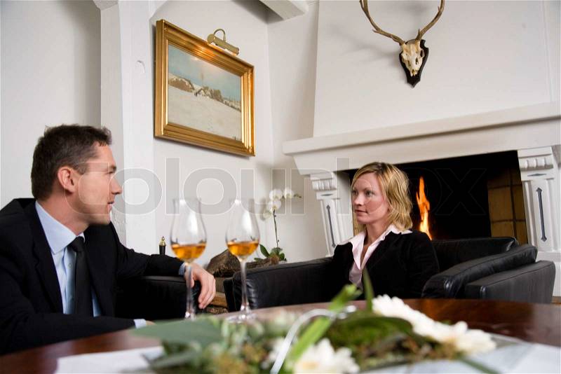 Business people in an informal meeting, stock photo