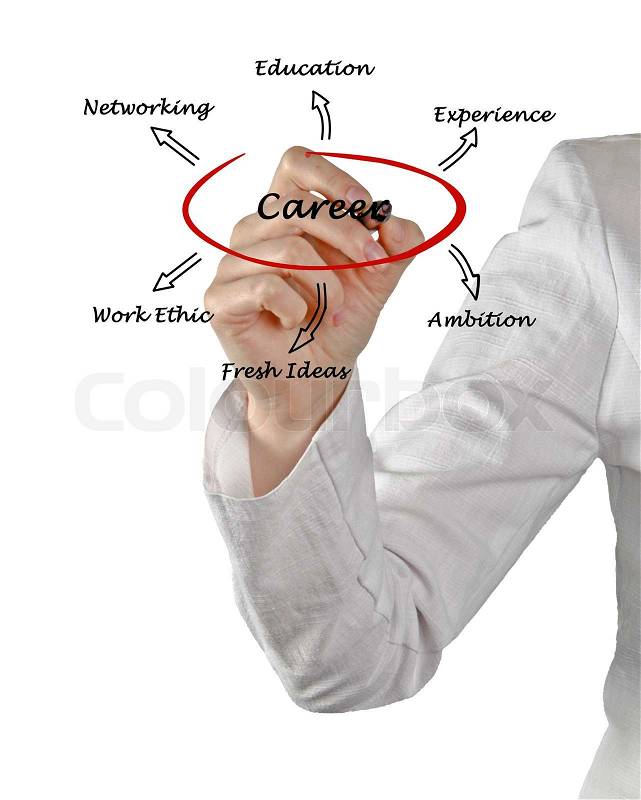 Diagram of career success, stock photo