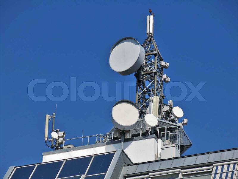 Communication tower, stock photo