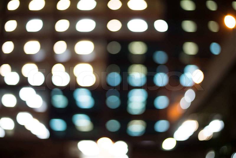 Image of bokeh from building light, stock photo