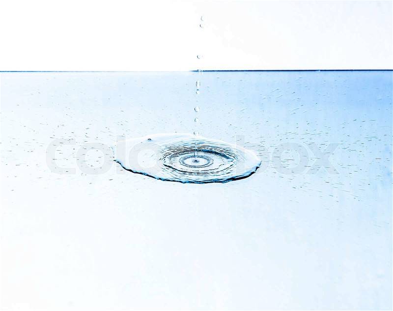 Water dropping isolated on clear background, stock photo