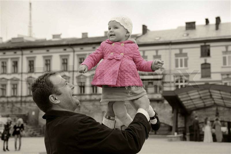 Dad and daughter, stock photo