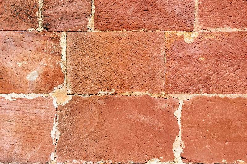 Close-up brick wall background , stock photo