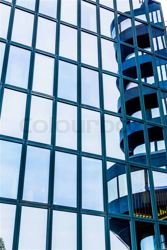 The facade of an office building in an office building stadt.modernes, stock photo