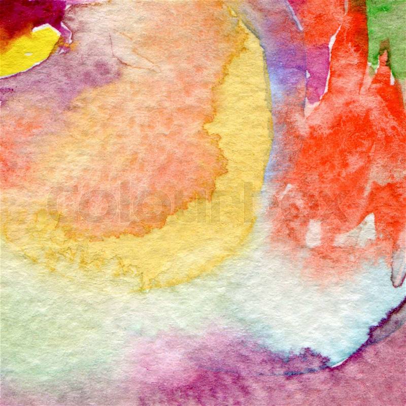 Abstract circle watercolor hand painted background. Paper texture, stock photo