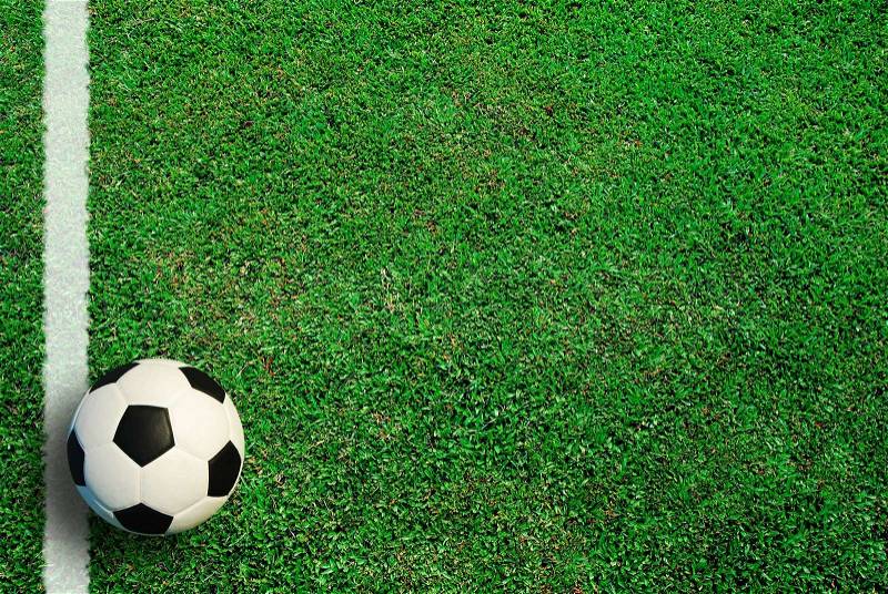 Soccer ball football sport for play game and for text and message design, stock photo