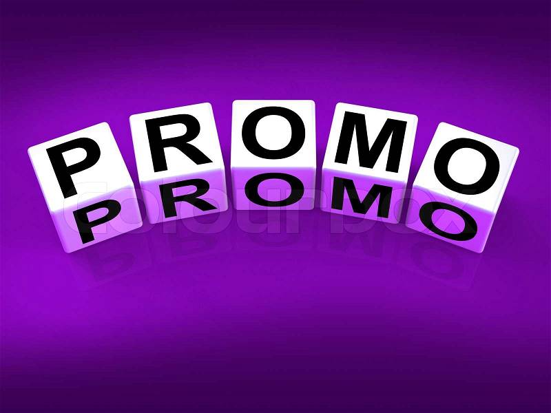 Promo Blocks Showing Advertisement and Broadcasting Promotions, stock photo