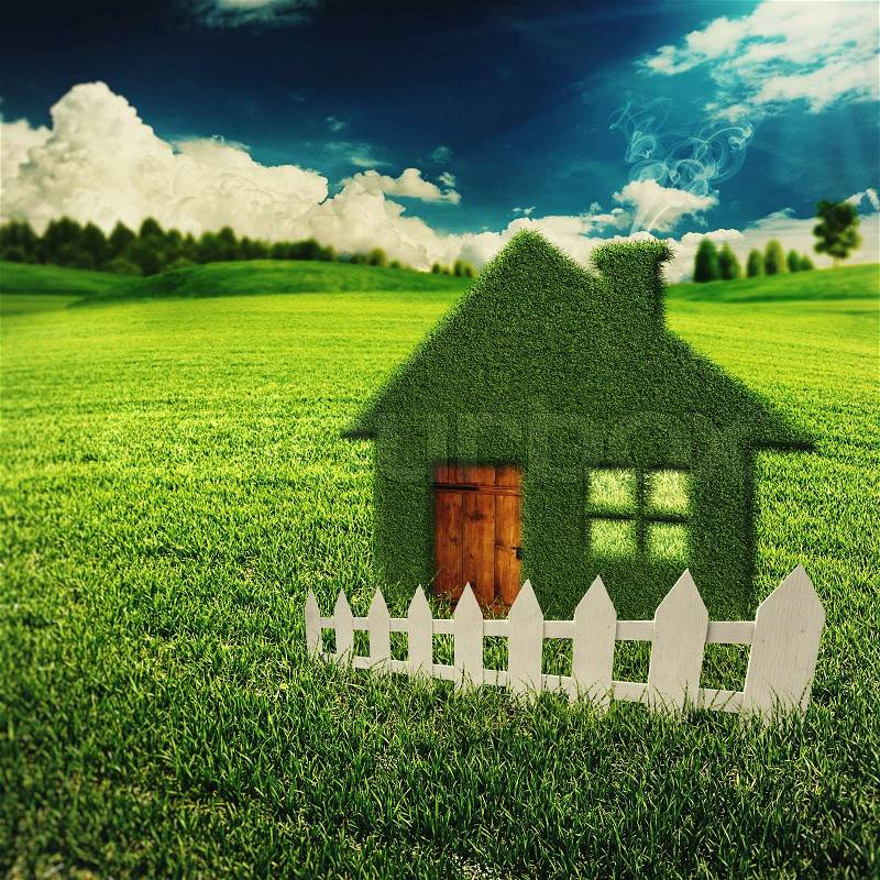 Eco House, abstract eco backgrounds for your design, stock photo