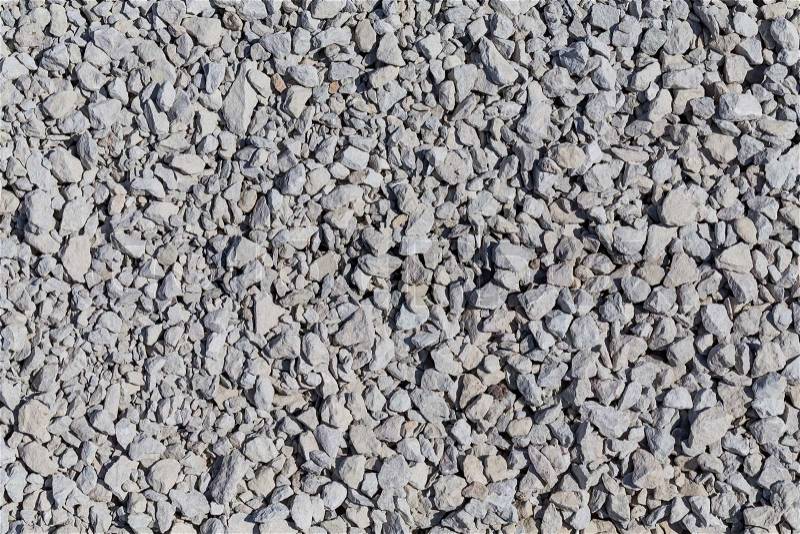 Decorative crushed grey gravel texture - pattern background, stock photo