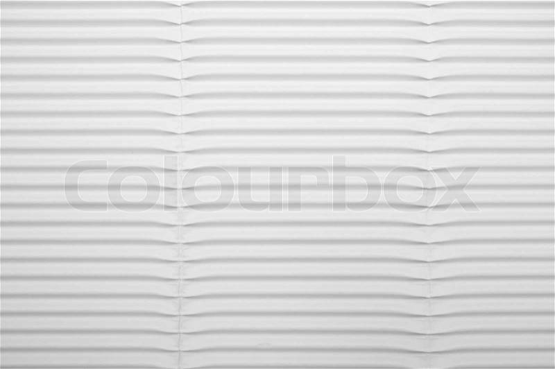 White Corrugated Cardboard Detail Macro, stock photo