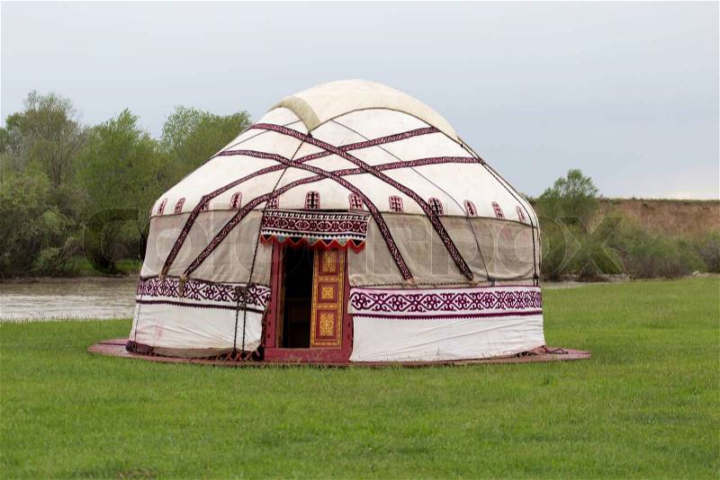 Kazakh yurt, stock photo