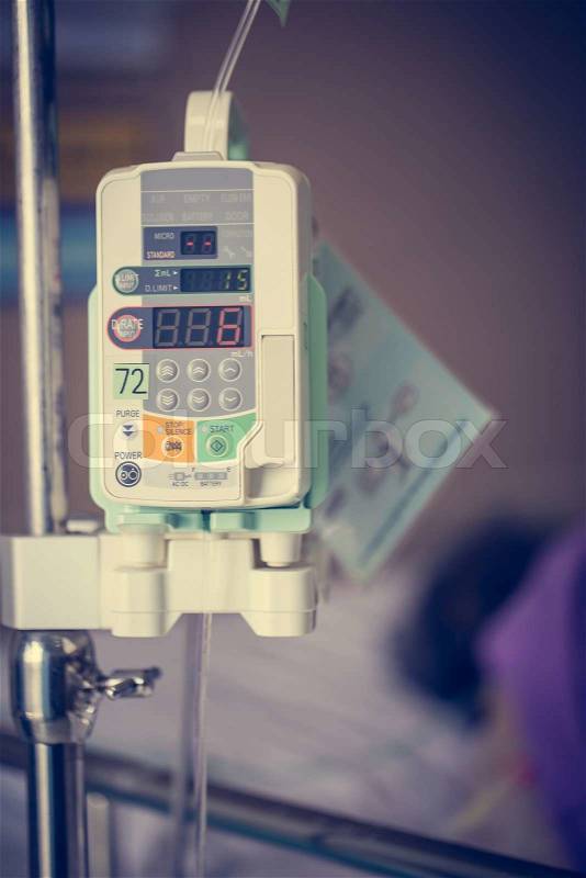 Infusion pump medical devices, stock photo